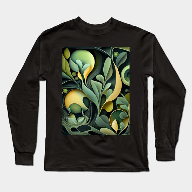 Discover the Beauty of Organic Shape Art Long Sleeve T-Shirt by PixelProphets